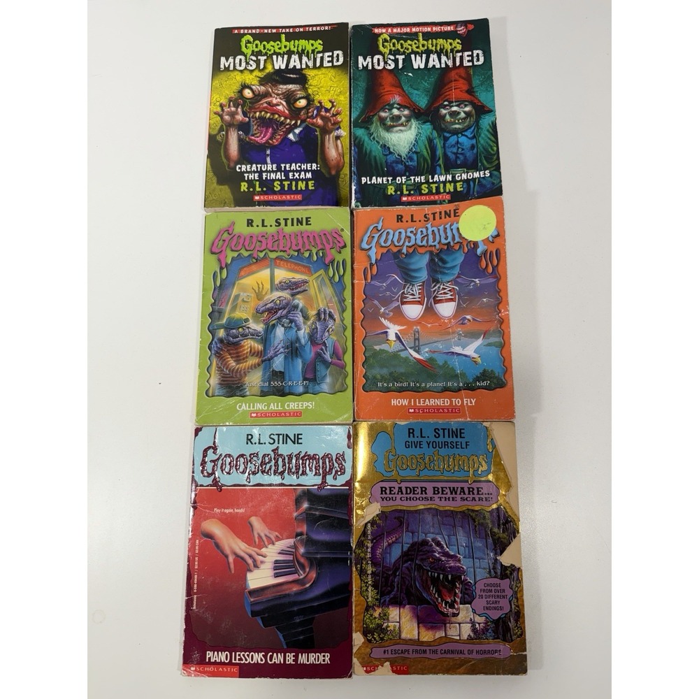 Variates Goosebumps Books Lot Of 6 Printing Paperbacks
